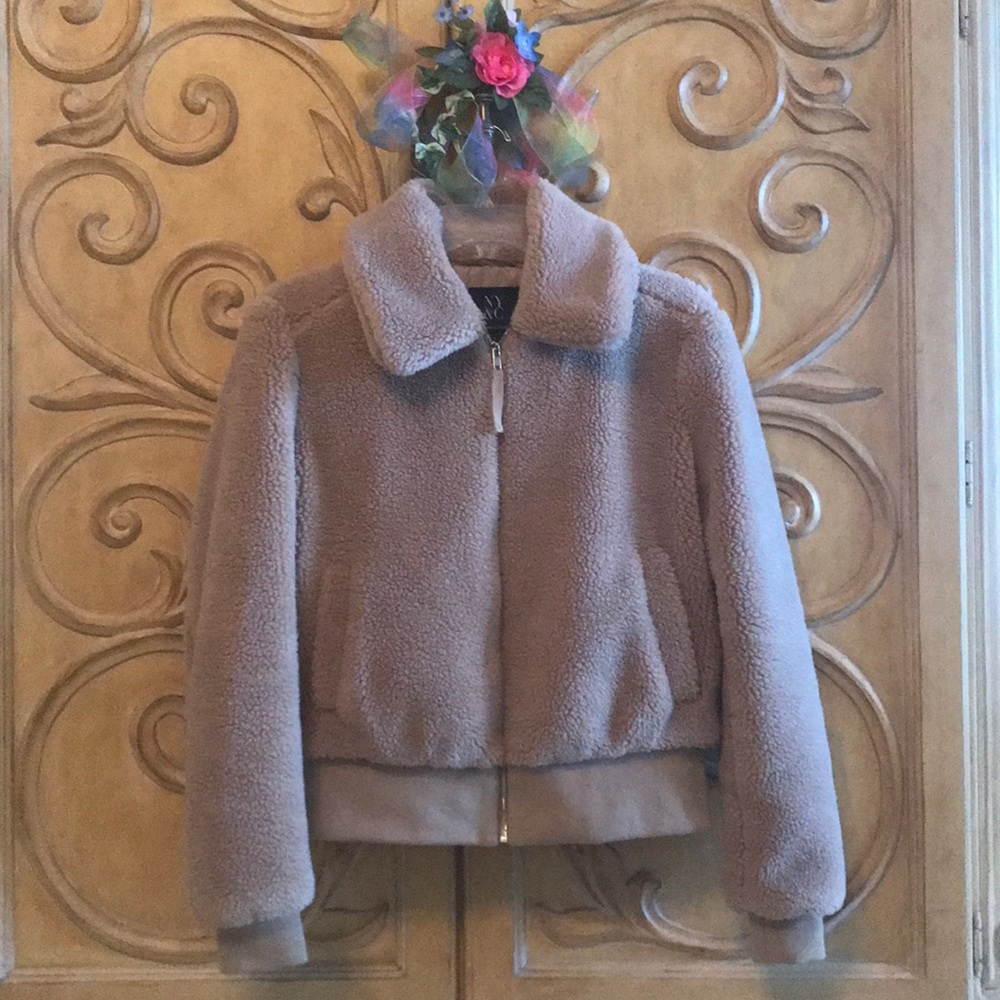 “New” NY&Co Teddy Jacket Beige NWOT